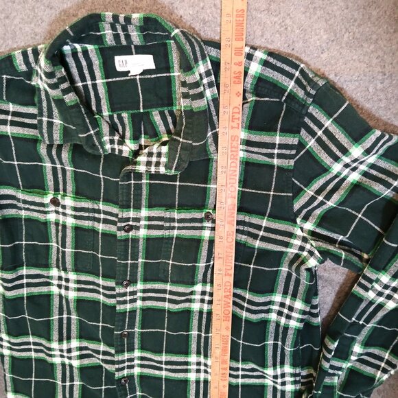GAP soft plaid / checked flannel shirt - Cotton - Mens - Large - Preowned - Picture 4 of 7